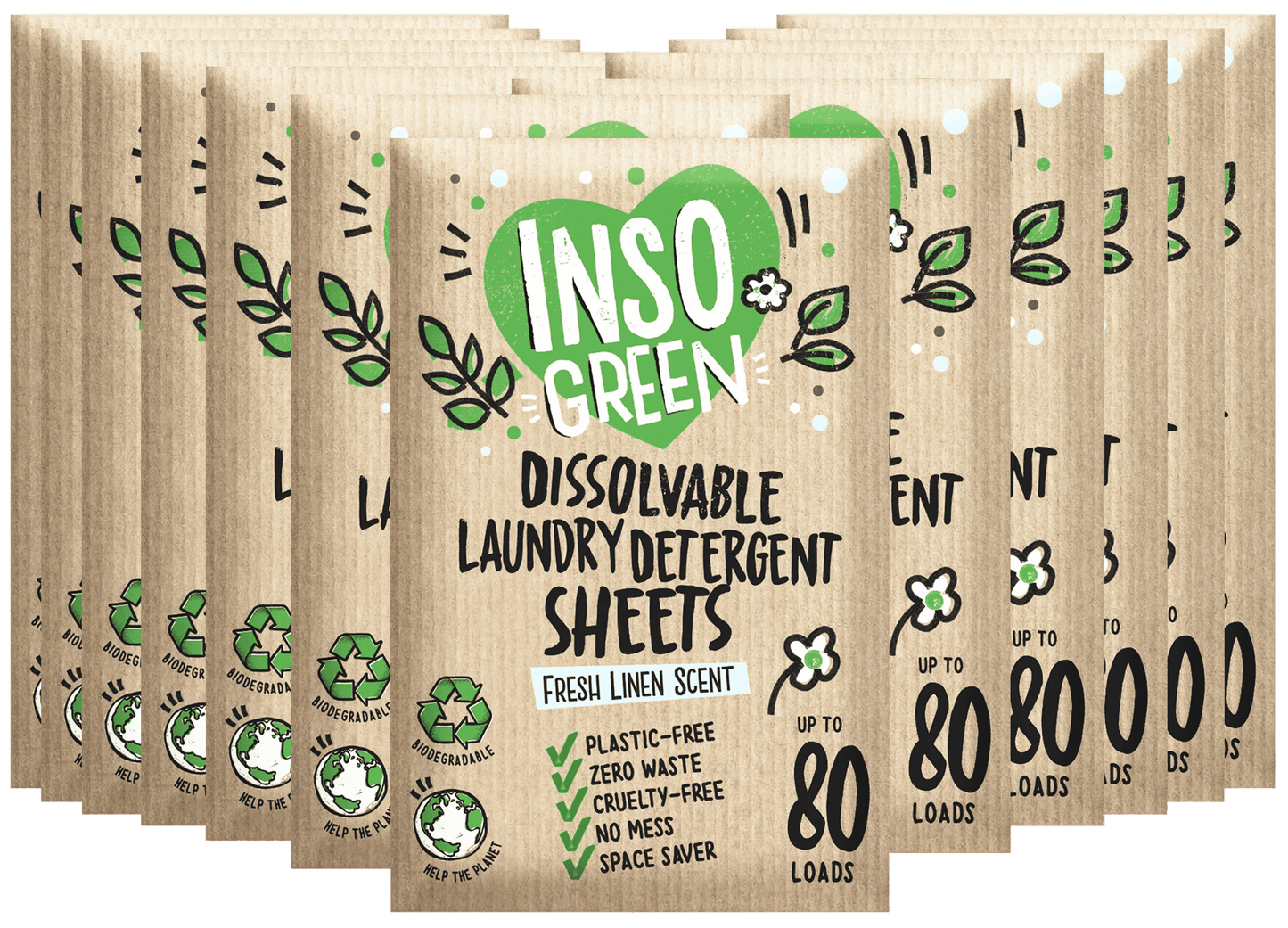 Laundry Detergent Sheets, Fresh Scent, Value Pack